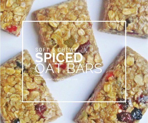 soft and chewy spiced oat bars