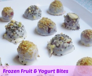 frozen fruit & yogurt bites